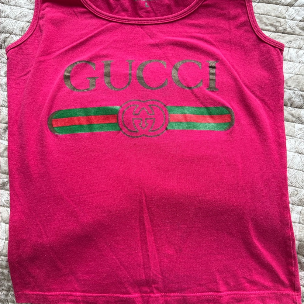 Gucci Kids Pink Tank Top